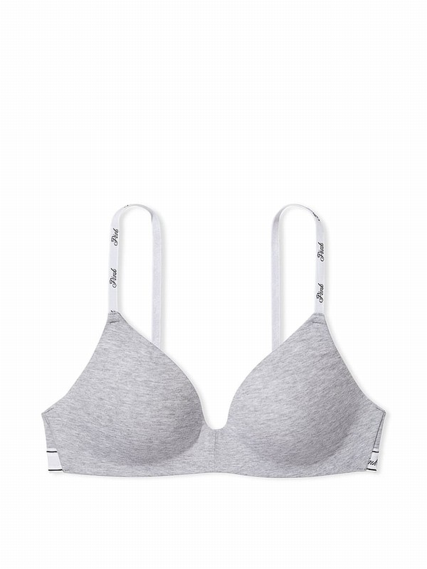 Grey Victoria Secret Heather Non WiPush Up Bras | CMRVA0958