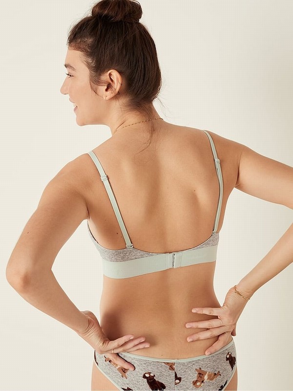 Grey Victoria Secret Heather Non WiPush Up Bras | NMOQT1798