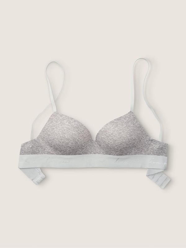 Grey Victoria Secret Heather Non WiPush Up Bras | NMOQT1798