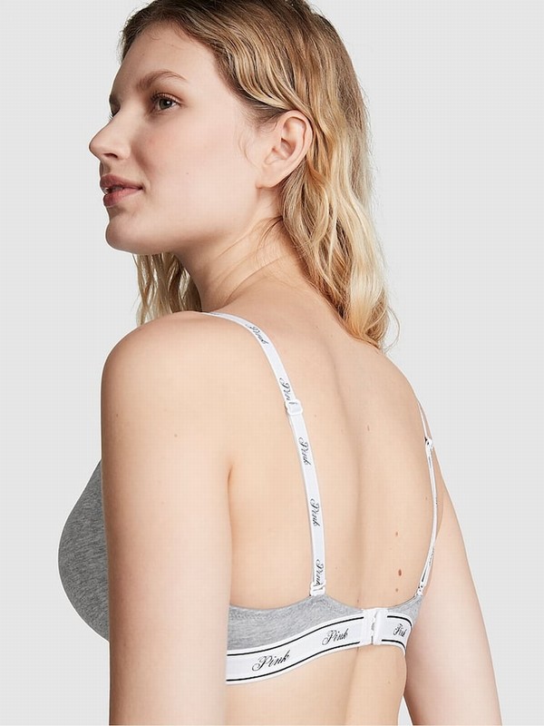 Grey Victoria Secret Heather Push Up Bras | FLQWN5270