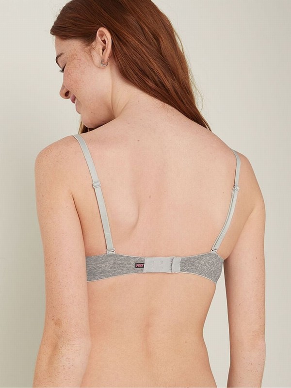 Grey Victoria Secret Heather Push Up Bras | GKOEX2358