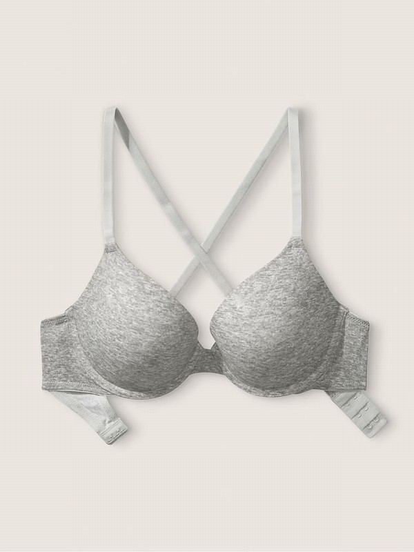 Grey Victoria Secret Heather Push Up Bras | GKOEX2358