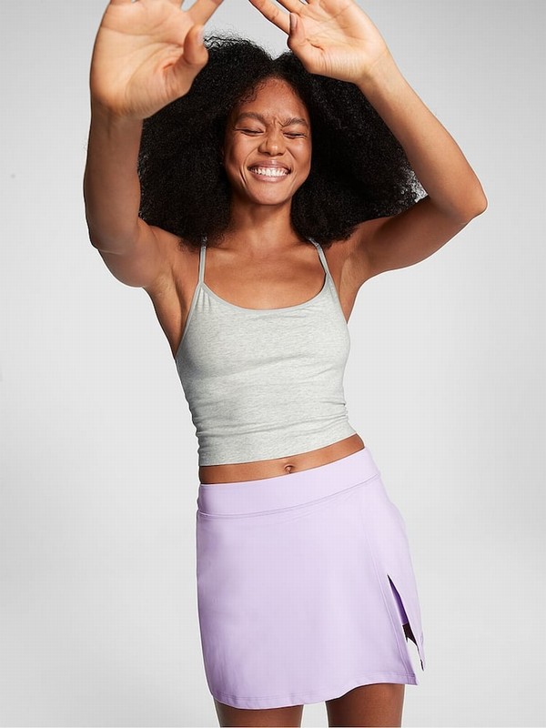 Grey Victoria Secret Heather Stone Cotton Jersey Tops | GMLNK7046