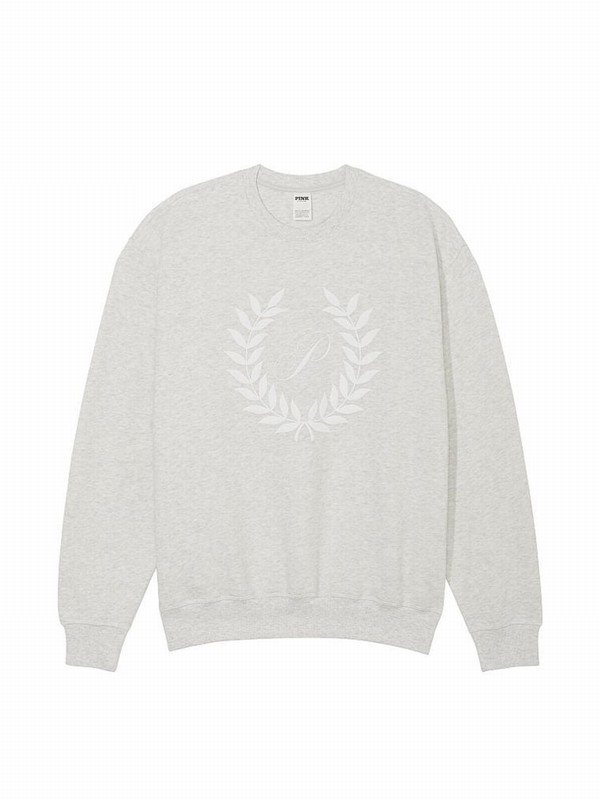 Grey Victoria Secret Heather Stone Fleece Sweatshirts | NYIVW7286