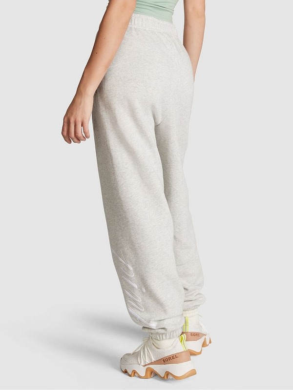 Grey Victoria Secret Heather Stone Fleece Joggers | UAESQ1863