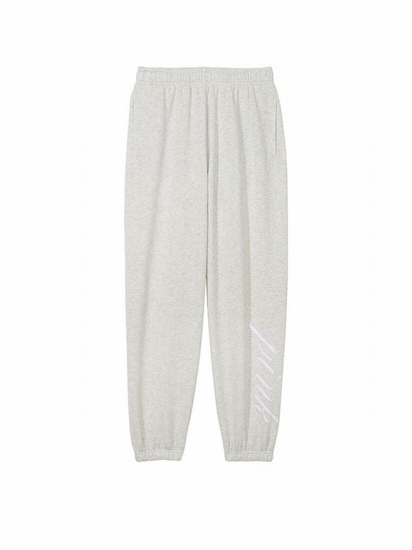Grey Victoria Secret Heather Stone Fleece Joggers | UAESQ1863