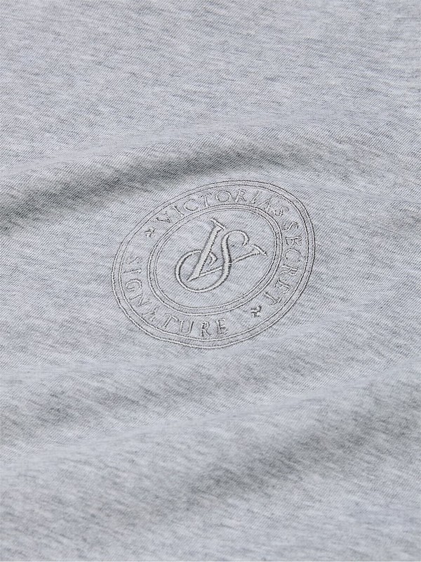 Grey Victoria Secret Heather Tartan Plaid Long Sleeve Flannel Nightwear | LMOBF3546