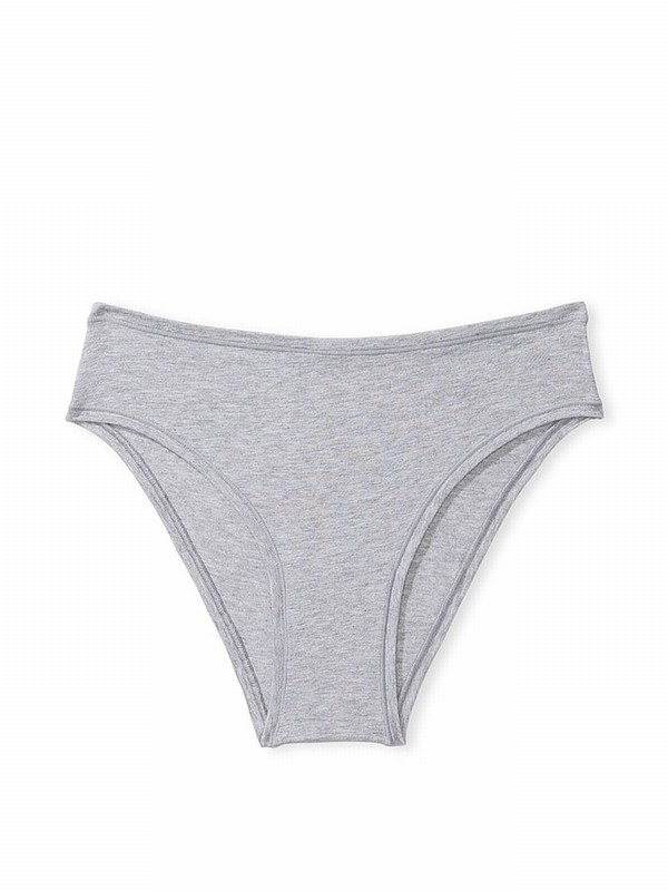 Grey Victoria Secret Medium Heather Cheeky Cotton Cheeky Underwear | JXEQW7251