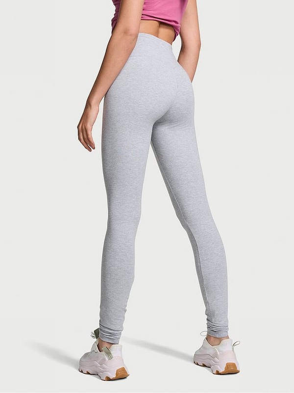 Grey Victoria Secret Medium Heather Cotton Leggings | TQGDW1540
