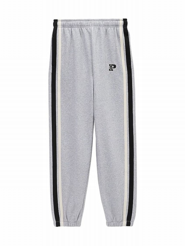 Grey Victoria Secret Medium Heather Cuffed Fleece Joggers | RNJAD1745