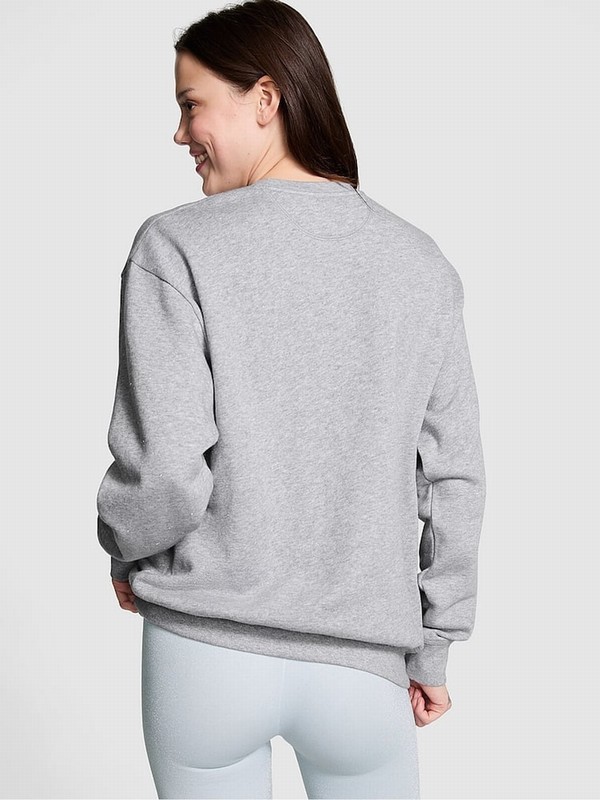 Grey Victoria Secret Medium Heather Diamante Sweatshirts | BAGXO3712