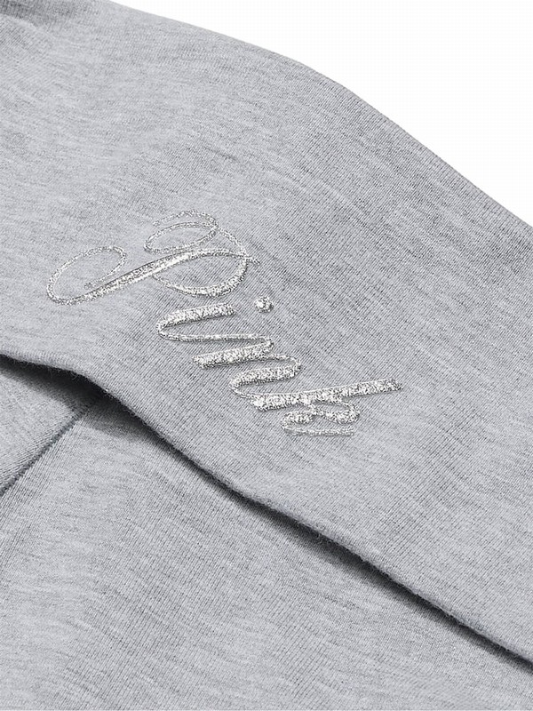 Grey Victoria Secret Medium Heather Diamante Cotton Foldover Flare Leggings | YNFWK3892