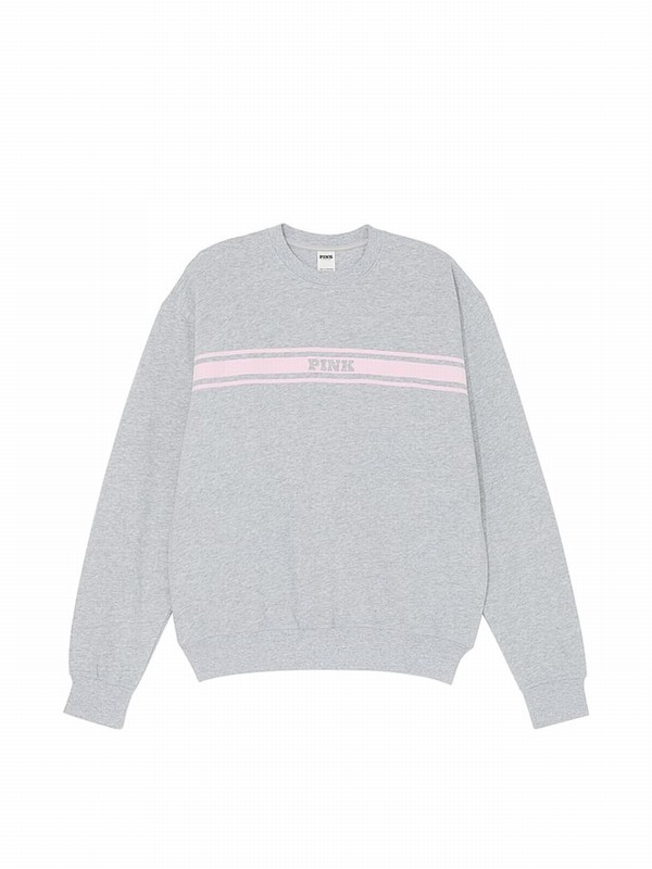 Grey Victoria Secret Medium Heather Fleece Sweatshirts | XFCUZ8294