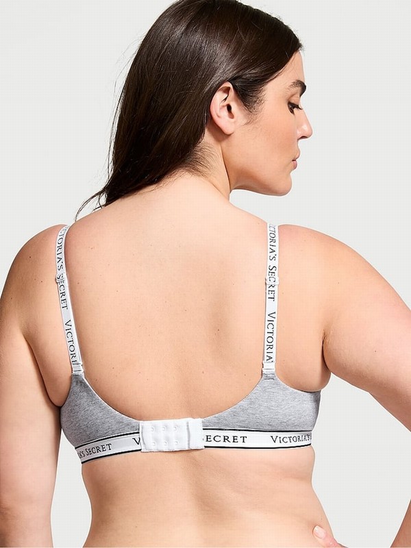 Grey Victoria Secret Medium Heather Full Cup Push Up Bras | ANRJS2519