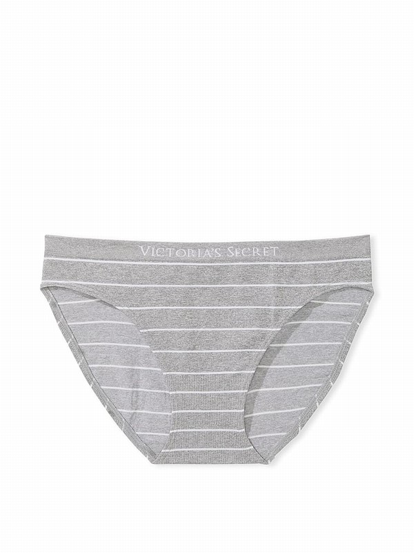 Grey Victoria Secret Medium Heather Logo Bikini Underwear | SIAKZ9473
