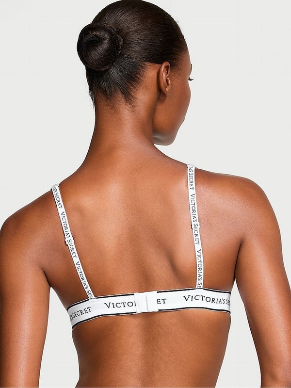 Grey Victoria Secret Medium Heather Logolette Bras | BKNEO2459