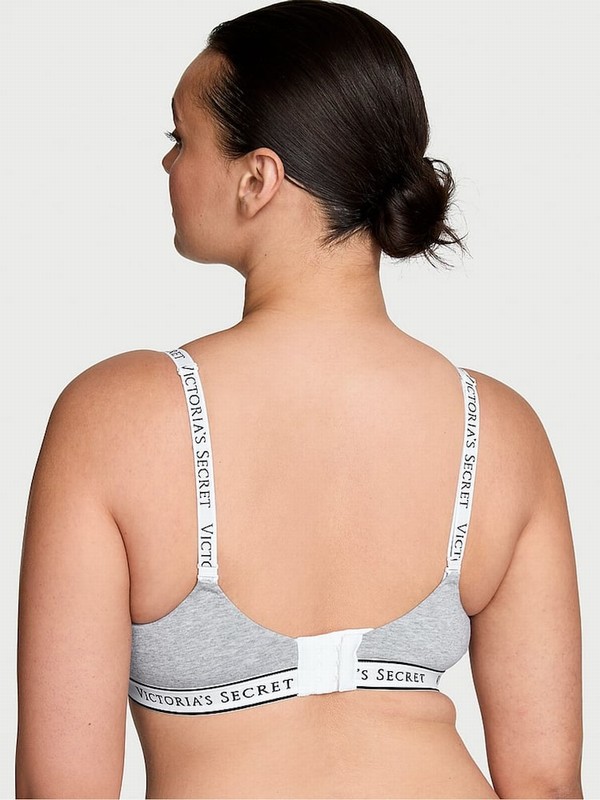 Grey Victoria Secret Medium Heather Non WiLightly Lined Bras | ABMHP8607
