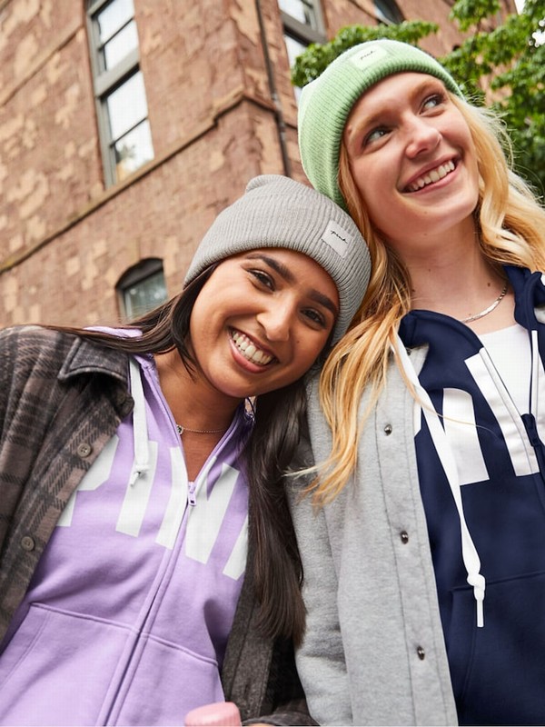 Grey Victoria Secret Rib Beanie Hats | OGPCK3652