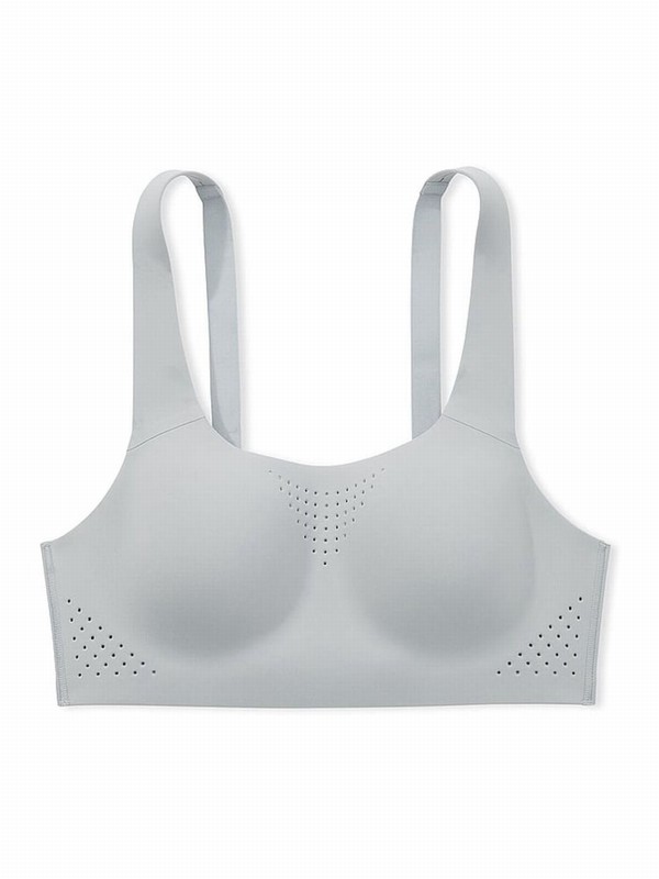 Grey Victoria Secret Starstruck Back Close VSX Featherweight™ Max High Support Sports Bra | GWHSV6381