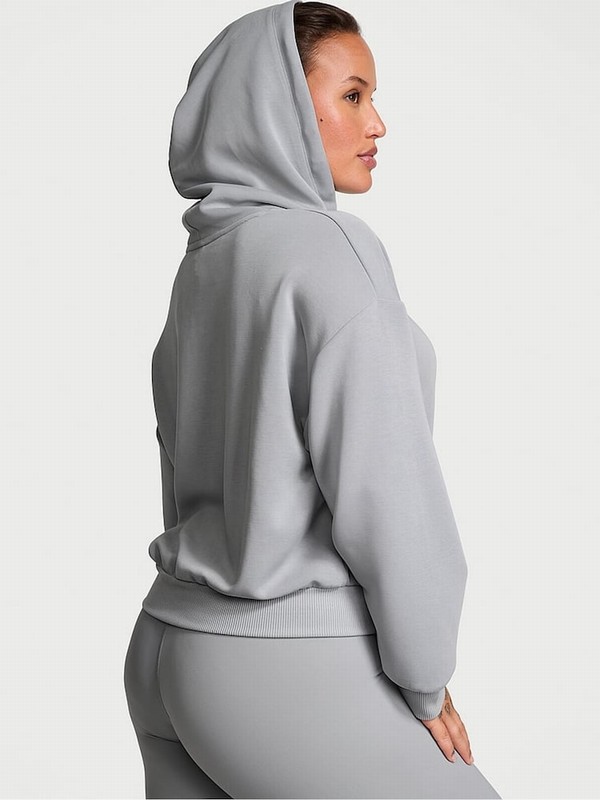 Grey Victoria Secret Starstruck VSX Featherweight Knit Hoodie | ALPQU3560