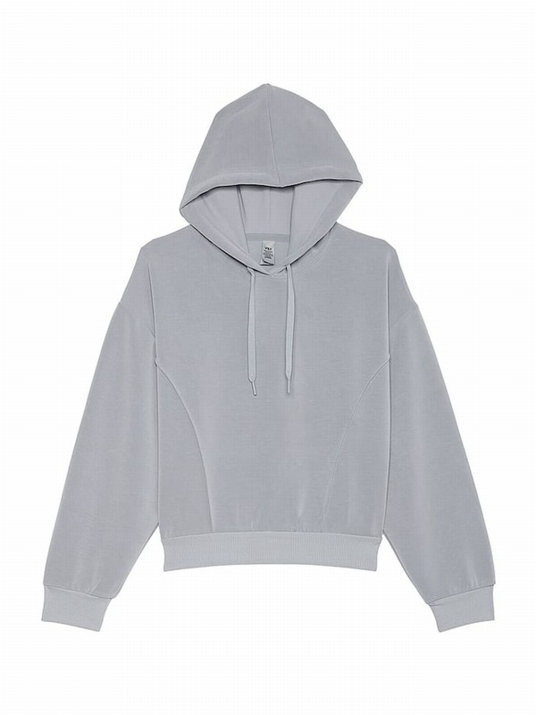 Grey Victoria Secret Starstruck VSX Featherweight Knit Hoodie | ALPQU3560