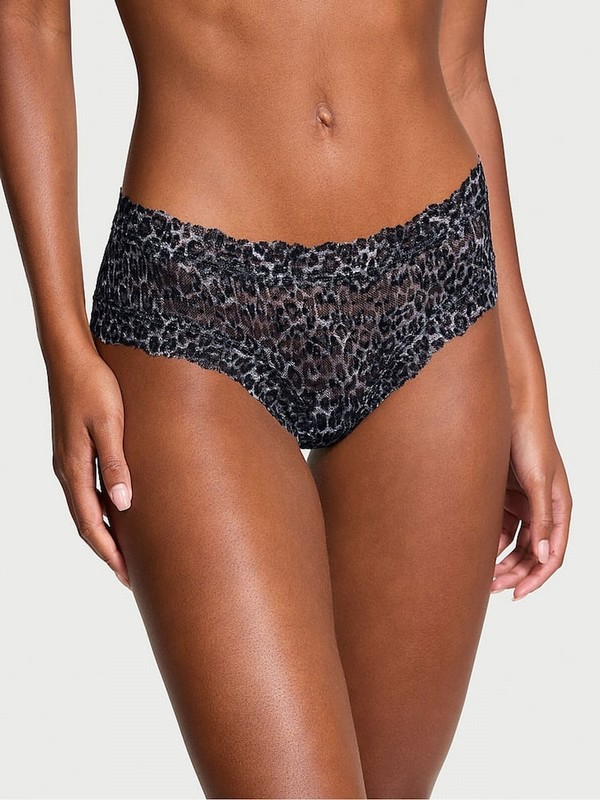 Grey / Leopard Victoria Secret Tornado Cheeky Underwear | OJIGS1597
