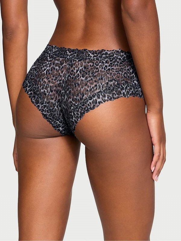 Grey / Leopard Victoria Secret Tornado Cheeky Underwear | OJIGS1597
