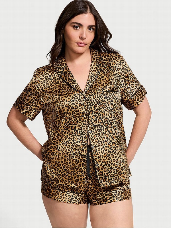 Leopard Victoria Secret New Glam Leo Satin Nightwear | IJMWE2761