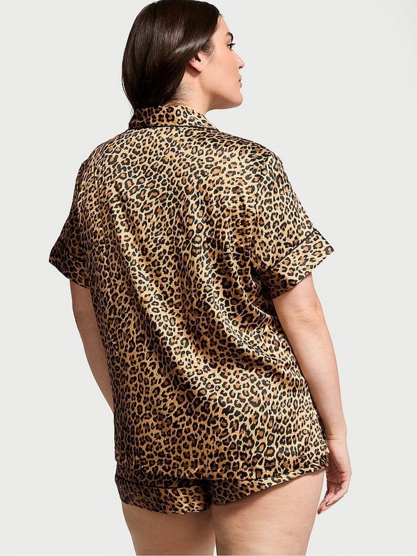 Leopard Victoria Secret New Glam Leo Satin Nightwear | IJMWE2761