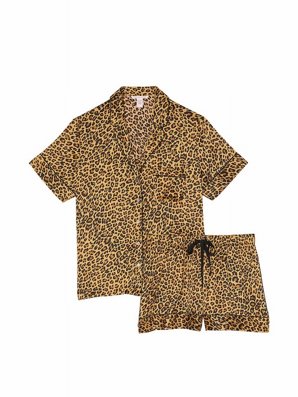 Leopard Victoria Secret New Glam Leo Satin Nightwear | IJMWE2761