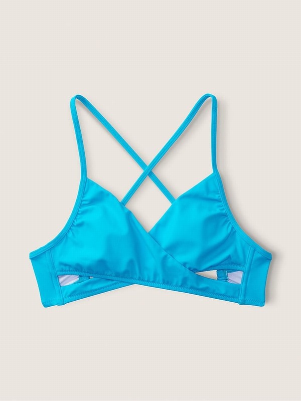 Light Blue Victoria Secret Bright Marine Body Wrap Bikini Top | RIUCO8021