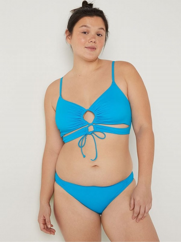 Light Blue Victoria Secret Bright Marine Cutout Bikini Top | EBWKC1502