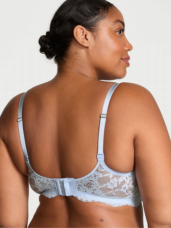 Light Blue Victoria Secret Lace Push Up Bras | TYVXA4870
