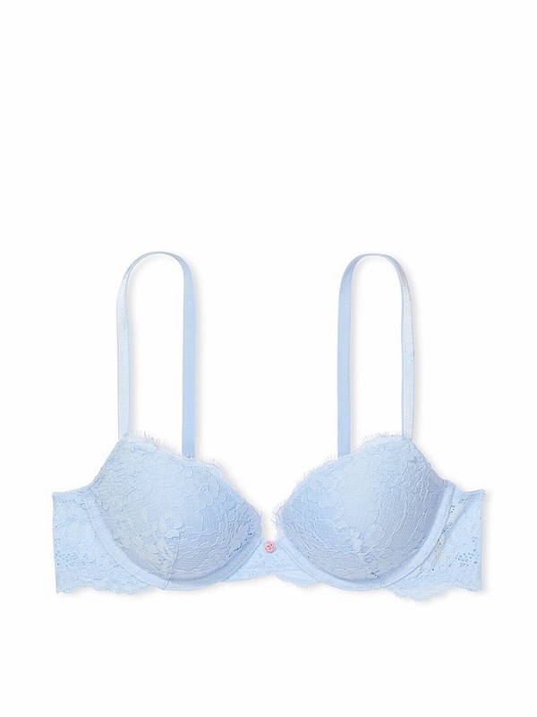 Light Blue Victoria Secret Lace Push Up Bras | TYVXA4870