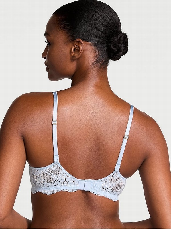 Light Blue Victoria Secret Lace Unlined Balcony Bras | XOINJ1920