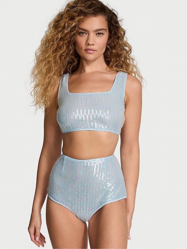 Light Blue Victoria Secret Sequin Nightwear | UQKWV8395