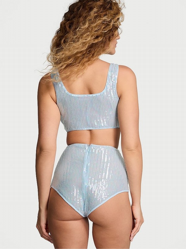 Light Blue Victoria Secret Sequin Nightwear | UQKWV8395