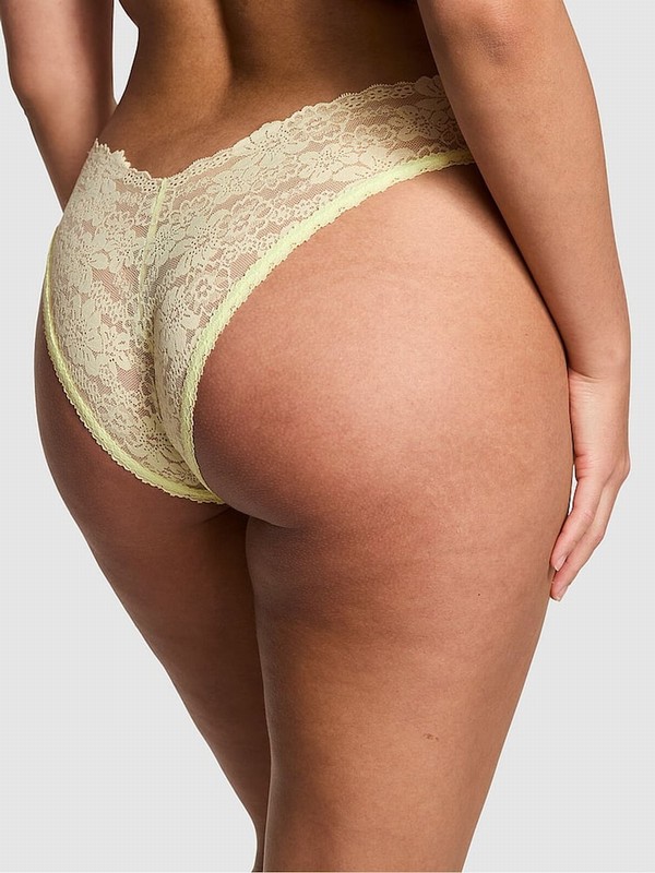 Light Green / Cream / Green Victoria Secret Lime Cream Lacezilian Underwear | DFJUA1372