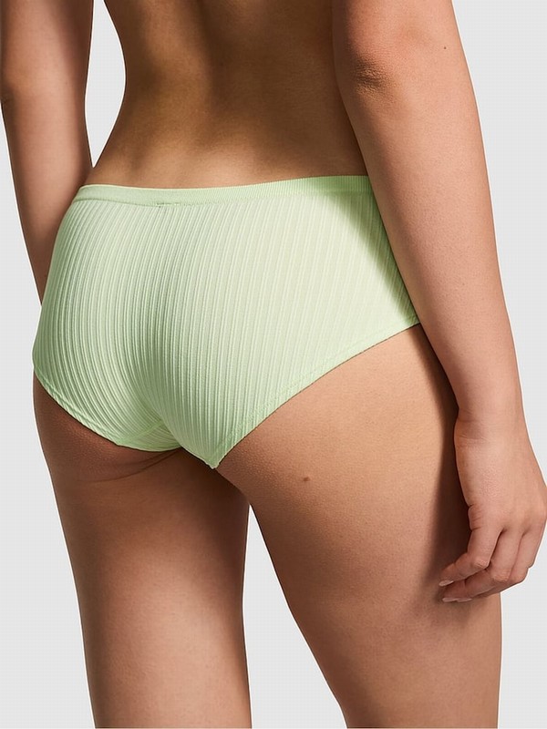 Light Green / Cream / Green / Blue Victoria Secret Lime Cream Denim Hipster Underwear | SKZVQ3285