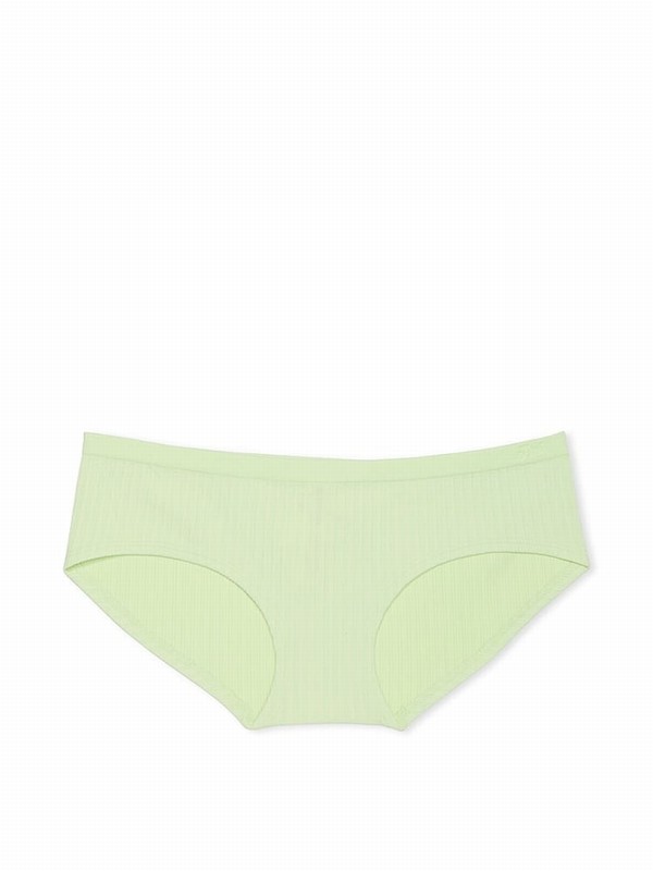 Light Green / Cream / Green / Blue Victoria Secret Lime Cream Denim Hipster Underwear | SKZVQ3285