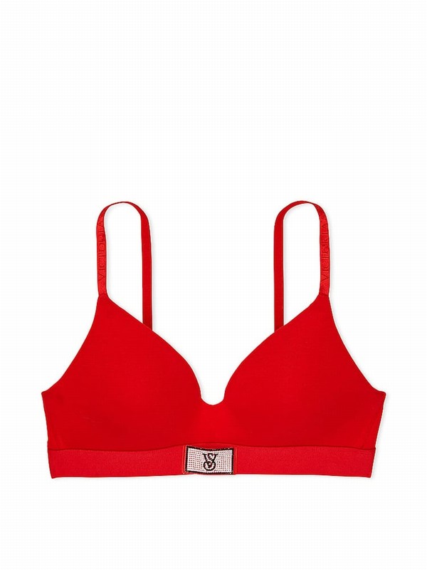 Light Red Victoria Secret Bright Non WiLightly Lined Bras | AGKMF0953