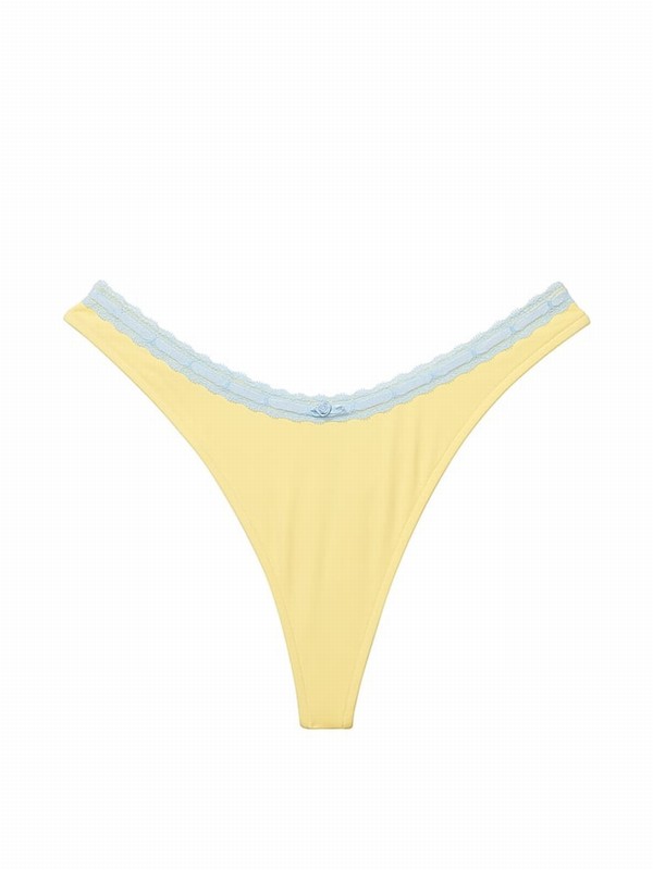 Mango / Yellow Victoria Secret Mango Butter Thong Frankies Moon Bay Bikini Bottom | SRCJM0615
