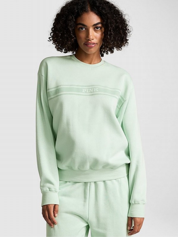 Mint / Green Victoria Secret Mint Fleece Sweatshirts | HLSUD7514