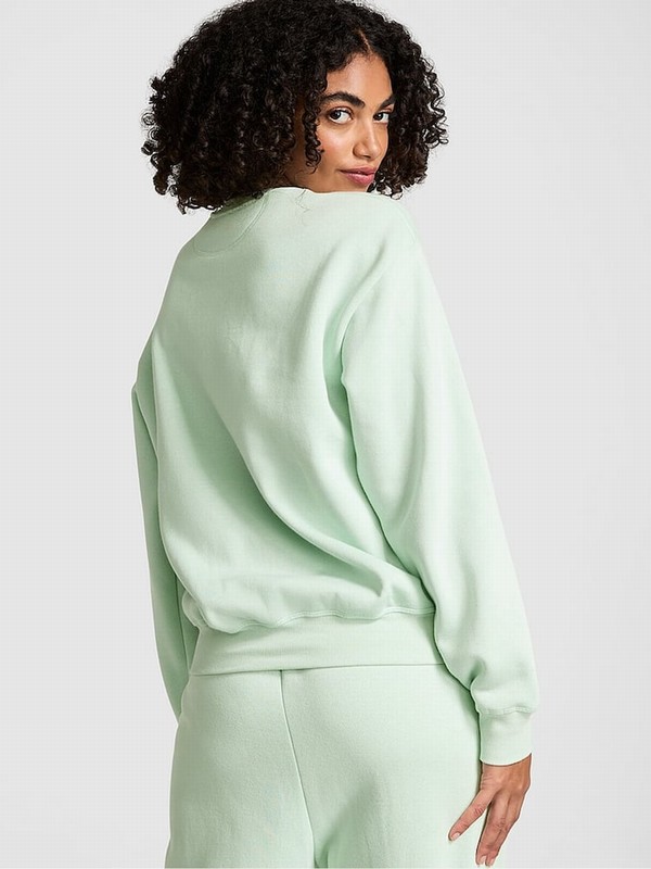 Mint / Green Victoria Secret Mint Fleece Sweatshirts | HLSUD7514