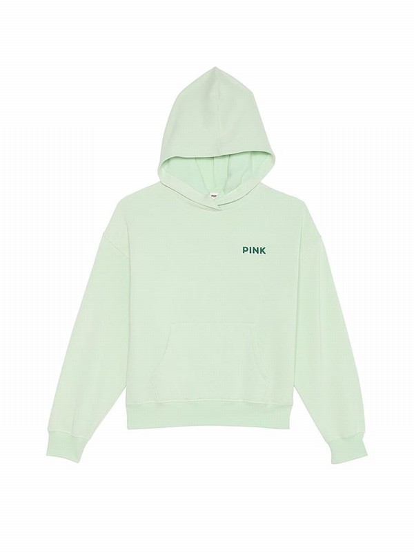 Mint / Green Victoria Secret Mint Oversized Pullover Fleece Hoodie | QWVBL2197