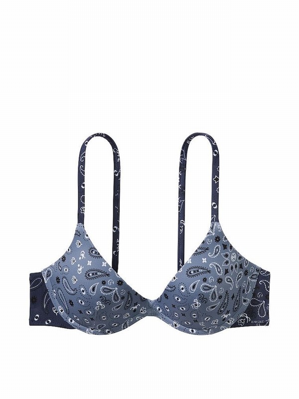 Navy / Blue Victoria Secret Midnight Bandana Push Up Bikini Top | TBXYS6417