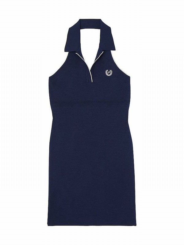 Navy / Blue Victoria Secret Midnight Polo Halter Dress | IONPK2489