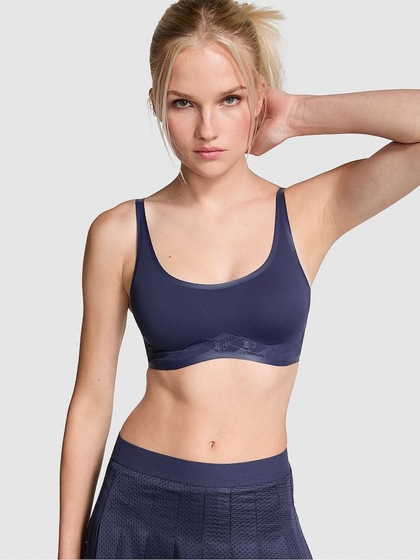 Navy / Blue Victoria Secret Midnight Relay Scoop Sports Bra | RHFTM6937