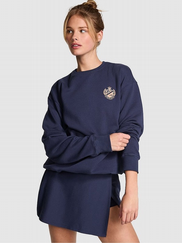 Navy / Blue Victoria Secret Midnight Sweatshirts | TRJDN2395
