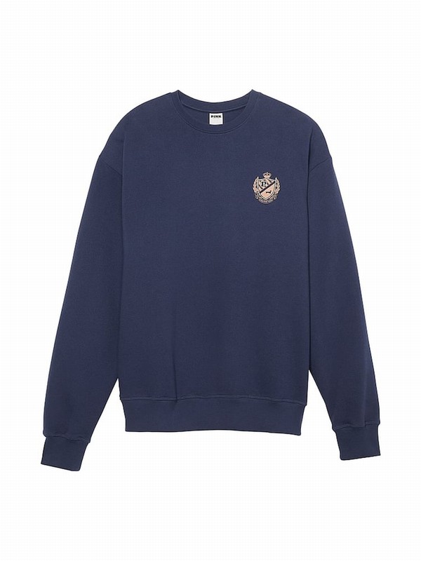 Navy / Blue Victoria Secret Midnight Sweatshirts | TRJDN2395